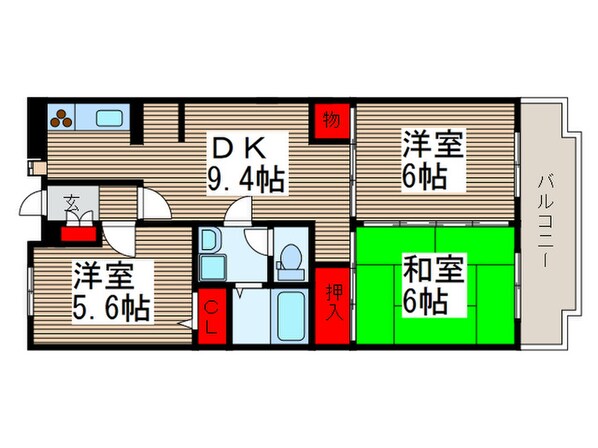 サンフレアの物件間取画像